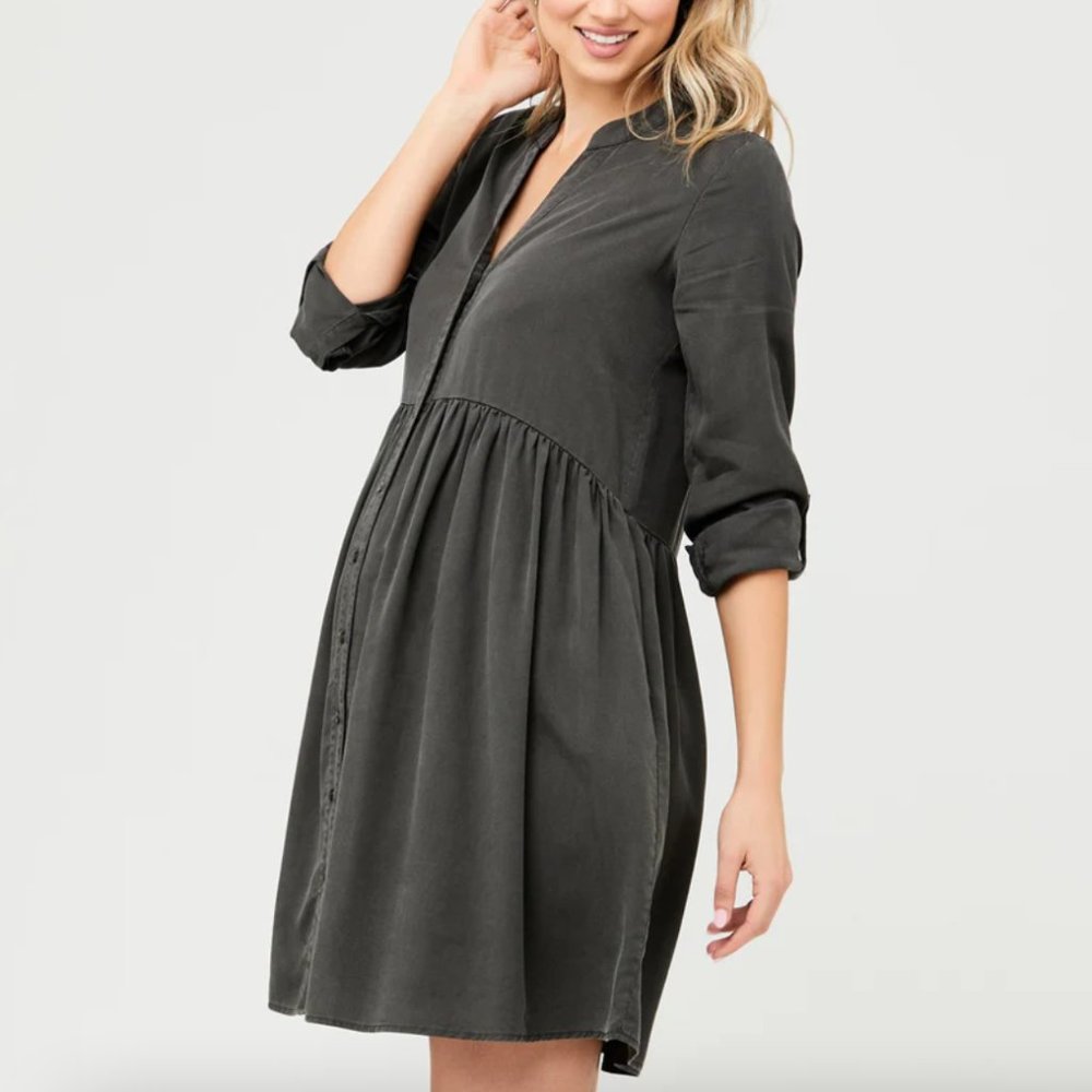 Demi Tencel Dress Olive - size M